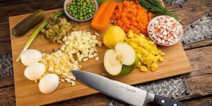 Шаг 3: салата оливье с домашним майонезом