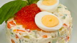 Рецепт Салата Оливье с икроя