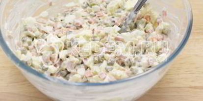 Шаг 5: заливного оливье