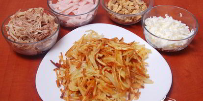 Шаг 2: салата гнездо глухаря