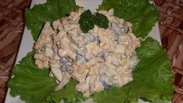 Рецепт Салата из фасоли и яиц