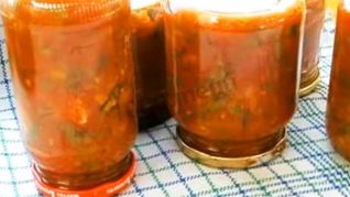 Рецепт Салата из спаржевой фасоли на зиму