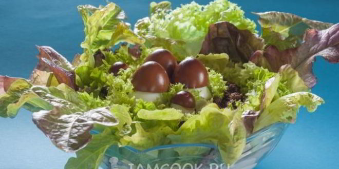 Рецепт салата лесная полянка с шампиньонами