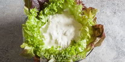 Шаг 16: салата лесная полянка с шампиньонами