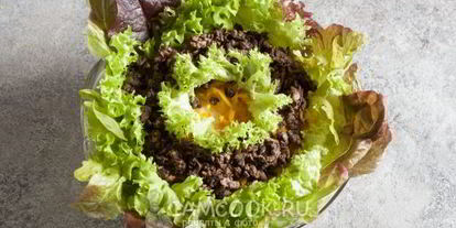 Шаг 19: салата лесная полянка с шампиньонами