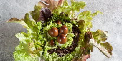 Шаг 20: салата лесная полянка с шампиньонами