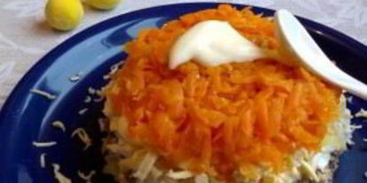 Шаг 5: мимозы с картошкой