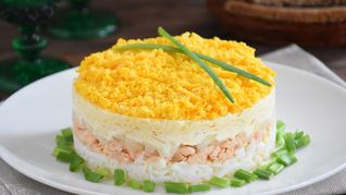 Рецепт Мимозы салат классический с сыром