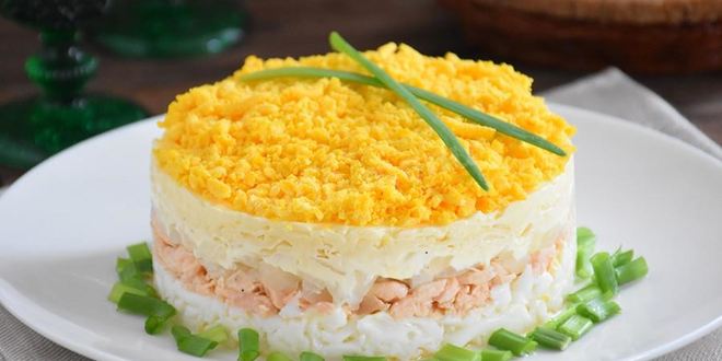 Рецепт Мимозы салат классический с сыром