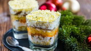 Рецепт Мимозы в бокале