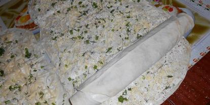 Шаг 3: рулета из лаваша мимоза