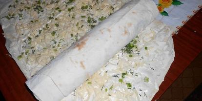 Шаг 4: рулета из лаваша мимоза