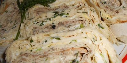 Шаг 6: рулета из лаваша мимоза