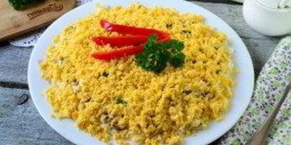 Шаг 7: салата мимоза классический слоеный