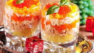 Рецепт Салата Мимоза новогодний