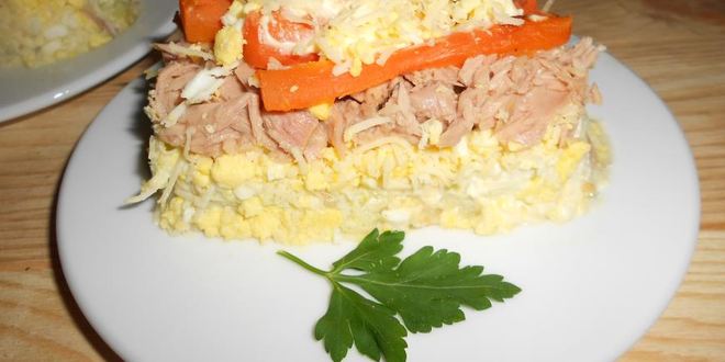 Рецепт Салата мимоза по-новому