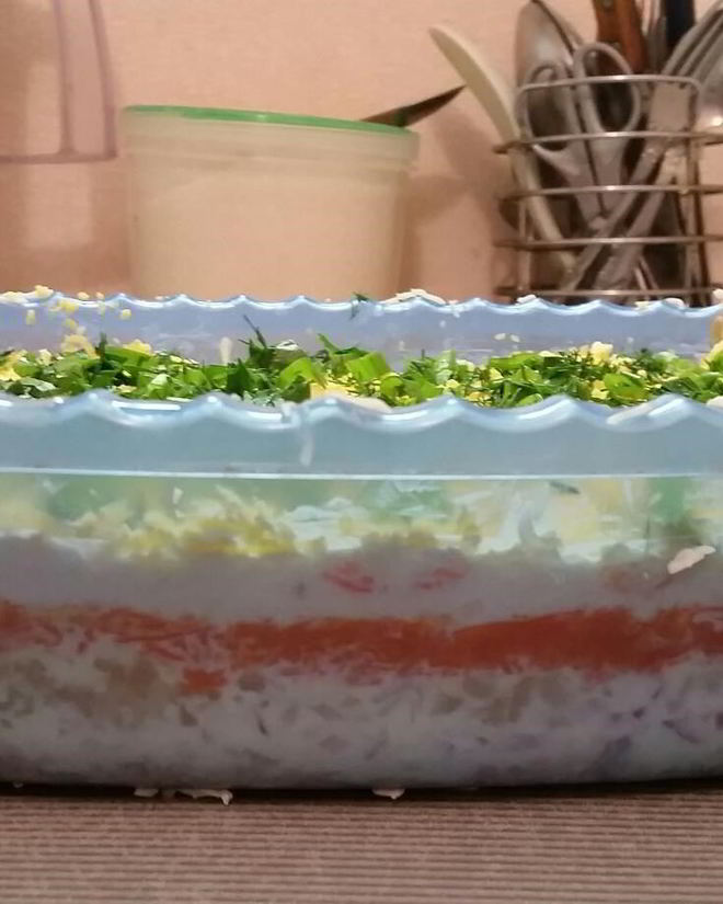 Рецепт салата мимоза с картофелем и сайрой