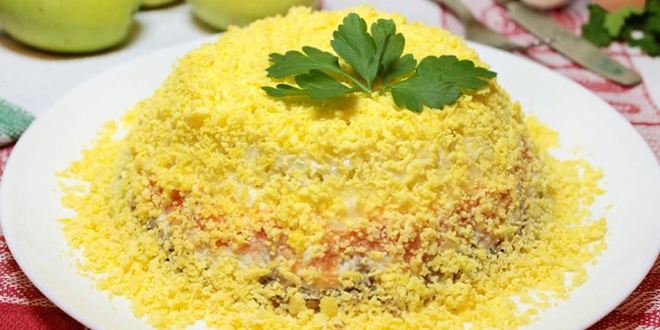 Рецепт салата мимоза с плавленным сыром