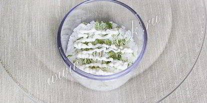 Шаг 3: салата мимоза с рисом