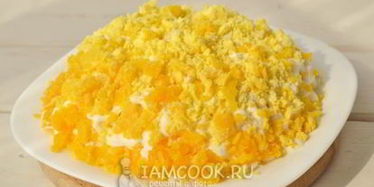 Шаг 10: салата мимоза с сардиной