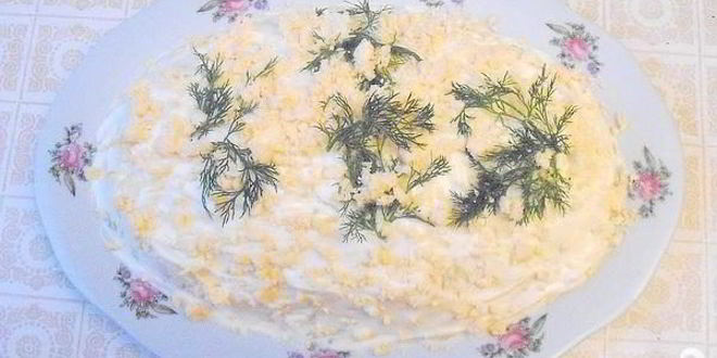 Рецепт салата мимоза с сельдью