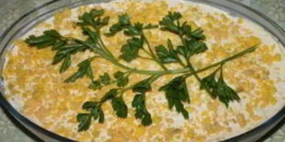 Шаг 8: салата мимоза с сыром и яблоком