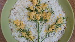 Рецепт Салата Мимоза с сыром