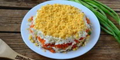 Шаг 7: салата мимозы со скумбриея