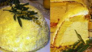 Рецепт Цуккотто Мимоза с лимонным муссом