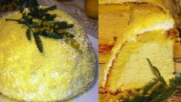 Рецепт Цуккотто Мимоза с лимонным муссом