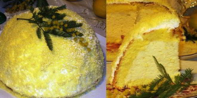 Рецепт цуккотто мимоза с лимонным муссом