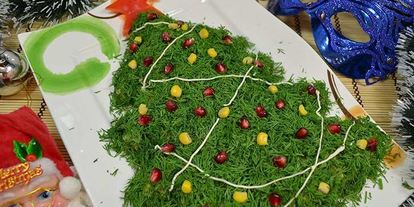 Шаг 13: салата новогодняя елка