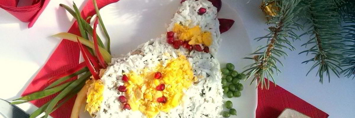 Рецепт Салата Петушок с сухариками