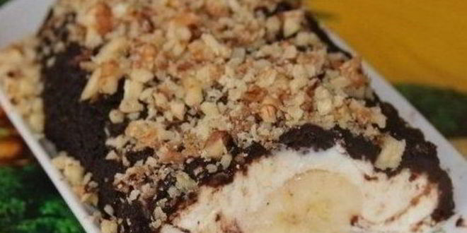 Рецепт десерта банан под шубой с творогом