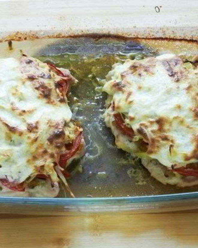 Рецепт куриной грудки под шубой из грибов и картофеля