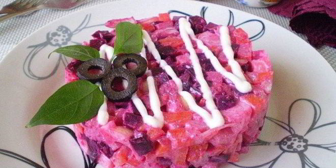 Рецепт ленивой селедки под шубой