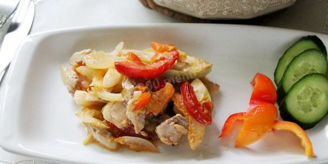 Рецепт мяса свинина под шубой в духовке