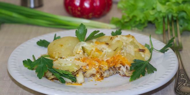 Рецепт Рыбы под шубой запеченная в духовке