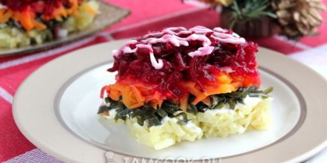 Рецепт салата под шубой вегетарианский