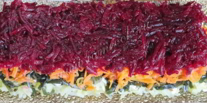 Шаг 8: салата под шубой вегетарианский