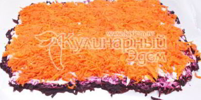 Шаг 2: салата-рулета селедка под шубой