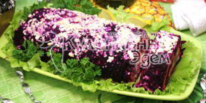 Шаг 7: салата-рулета селедка под шубой