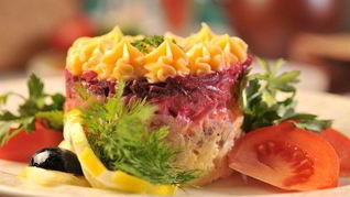 Рецепт Сельди под шубой с яблоком и лимонным соком