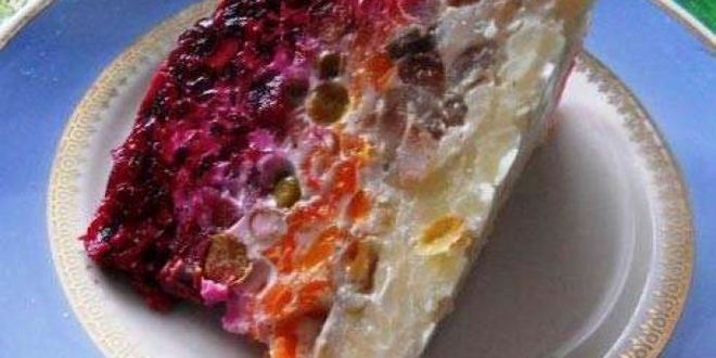 Рецепт сельди под шубой с желатином