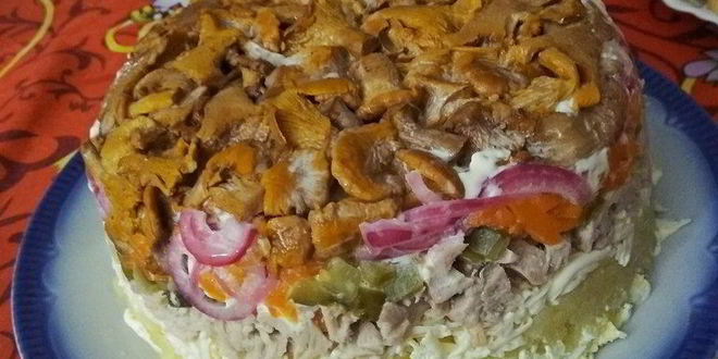 Рецепт салата полянка