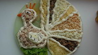 Рецепт Салата Птица счастья