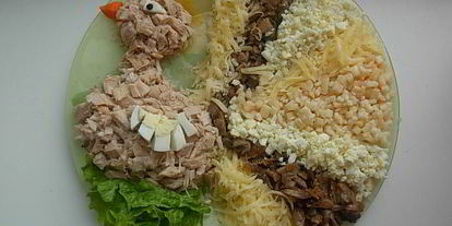 Шаг 8: салата птица счастья