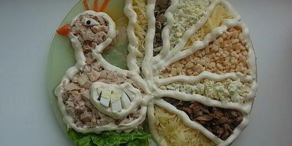 Шаг 9: салата птица счастья