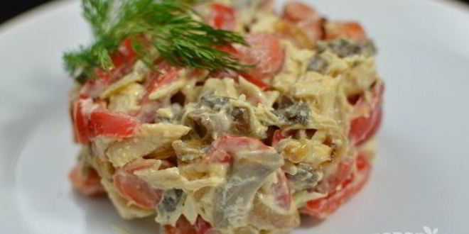 Рецепт Салата Шедевр с курицей и сладким перцем