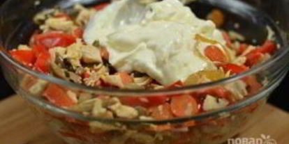 Шаг 5: салата шедевр с курицей и сладким перцем